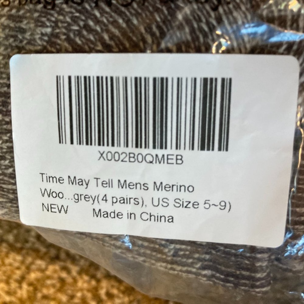 two pair merino wool socks 9-12